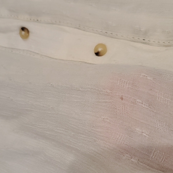 Free People Crochet Button Down in Ivory blouse top - Picture 8 of 12